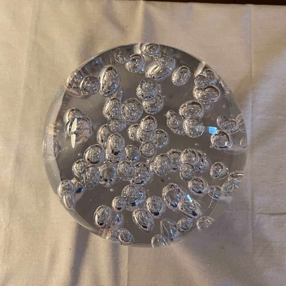 Italian mid-century crystal glass sphere - Picture 3 of 5